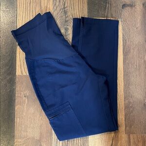 Figs navy Yola maternity scrub pants sz small